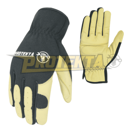 Goatskin Leather Mechanic Gloves – EVA Padded Reinforced Fingers EN 388 CAT-2