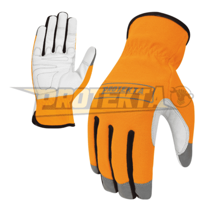 Goatskin Leather Mechanic Gloves – Keystone Thumb Open Cuff EN 388 CAT-2
