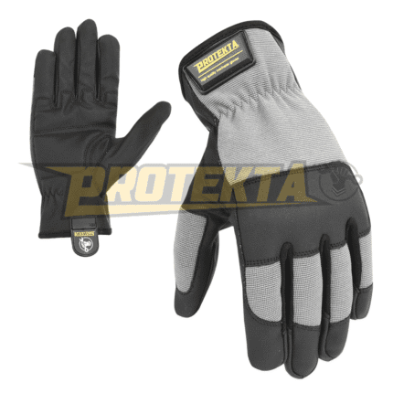 Synthetic Leather Mechanic Gloves – EVA Padded Neoprene Knuckle EN 388 CAT-2