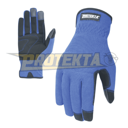 Synthetic Leather Mechanic Gloves – Extended Cuff Shirred Elastic EN 388 CAT-2
