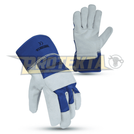 Rigger Gloves – Split Leather Knuckle Guard Safety Cuff EN 388 CAT-2