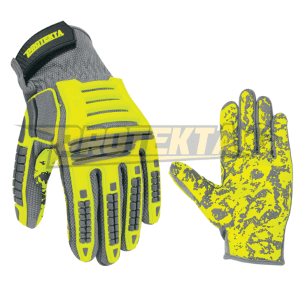 Goat Skin Leather Impact Gloves Wholesale – EVA Padded, TPR Protection, EN 388 Certified