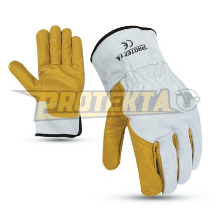 Rigger Gloves – Split Leather Knuckle Guard Safety Cuff EN 388 CAT-2