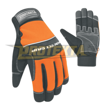 Synthetic Leather Mechanic Gloves – Silicone Print EN 388 CAT-2