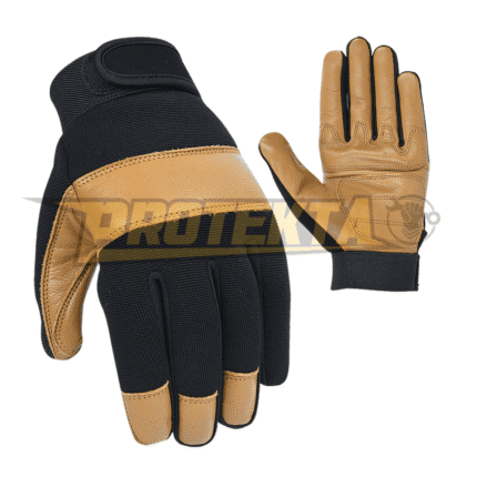 Goat Leather Mechanic Gloves – Leather Knuckle Stripe