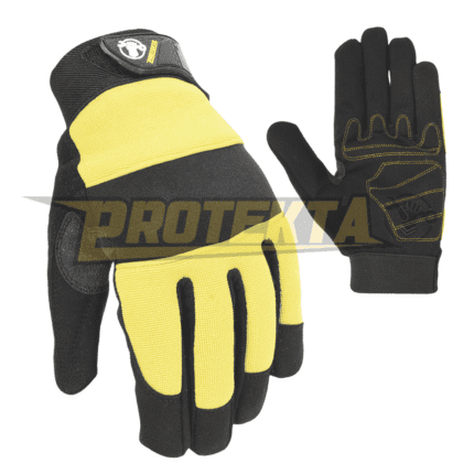 Synthetic Leather Mechanic Gloves – EVA Gel Padded Palm EN 388 CAT-2