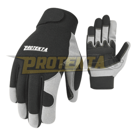 Synthetic Leather Mechanic Gloves – Reinforced Patches EN 388 CAT-2