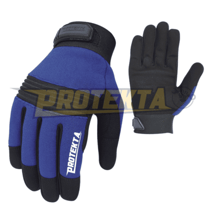 Synthetic Leather Mechanic Gloves – Neoprene Knuckle Elasticated Cuff EN 388 CAT-2